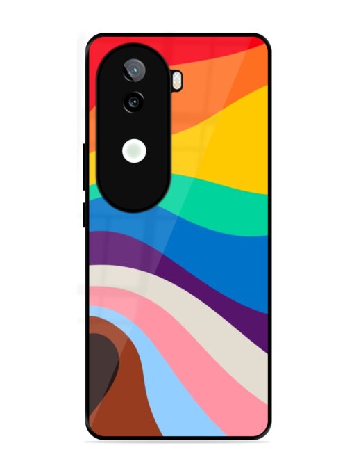 Minimal Pride Art Glossy Metal Phone Cover for Iqoo Z9S (5G)