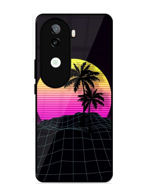 Coconut Vector Glossy Metal Phone Cover for Iqoo Z9S (5G) Zapvi