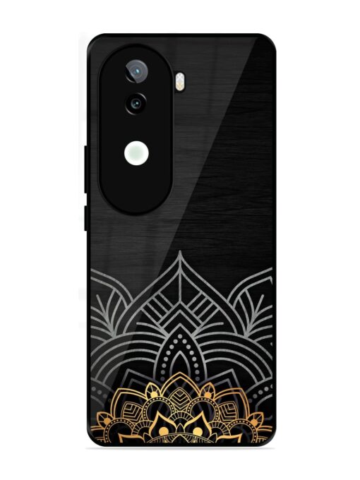 Decorative Golden Pattern Glossy Metal Phone Cover for Iqoo Z9S (5G)