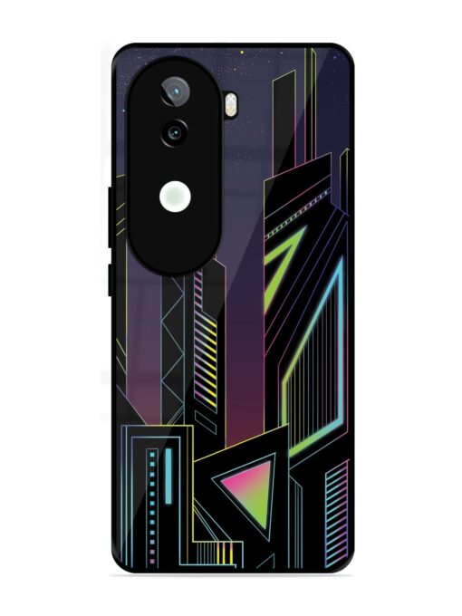 Neon Dreamscape Glossy Metal Phone Cover for Iqoo Z9S (5G)