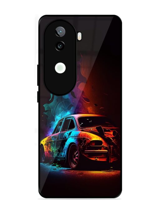 High Classic Car Art Glossy Metal Phone Cover for Iqoo Z9S (5G)