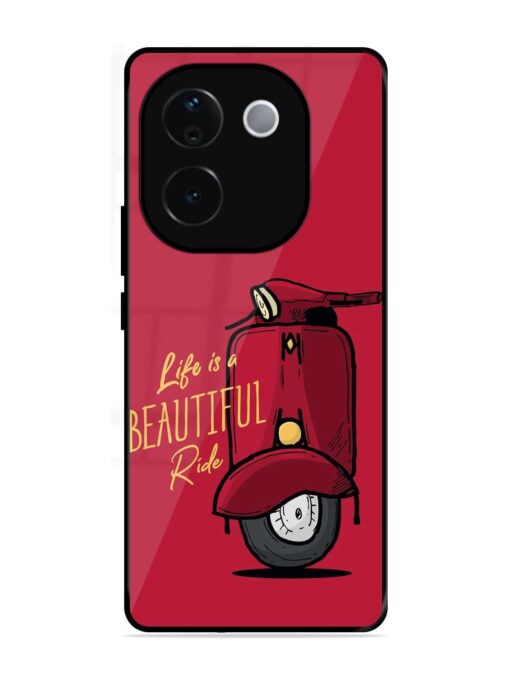 Life Is Beautiful Rides Glossy Metal Phone Cover for Iqoo Z9S Pro (5G)