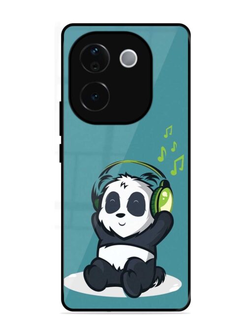 Music Panda Glossy Metal Phone Cover for Iqoo Z9S Pro (5G)