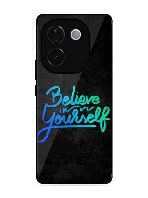 Believe In Yourself Glossy Metal Phone Cover for Iqoo Z9S Pro (5G) Zapvi