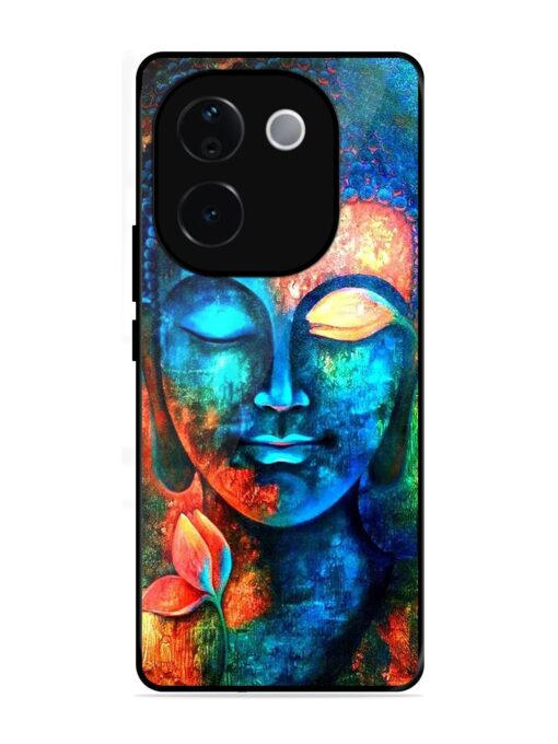 Buddha Painting Glossy Metal Phone Cover for Iqoo Z9S Pro (5G)