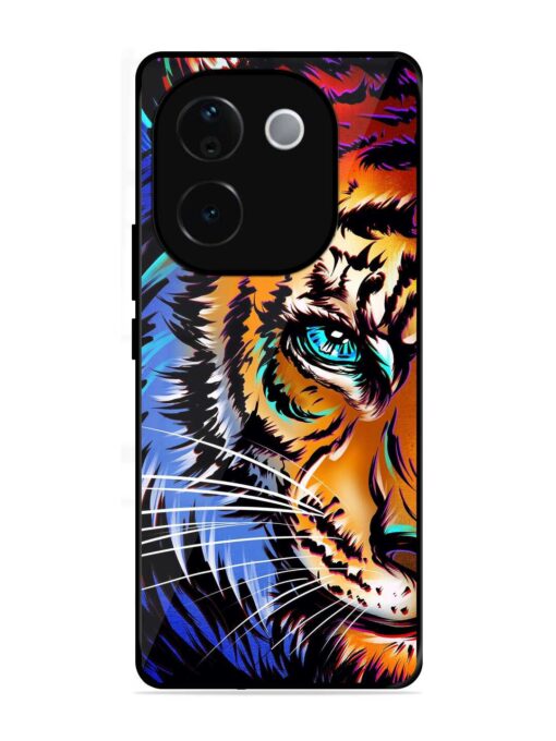 Colorful Lion Art Glossy Metal Phone Cover for Iqoo Z9S Pro (5G)