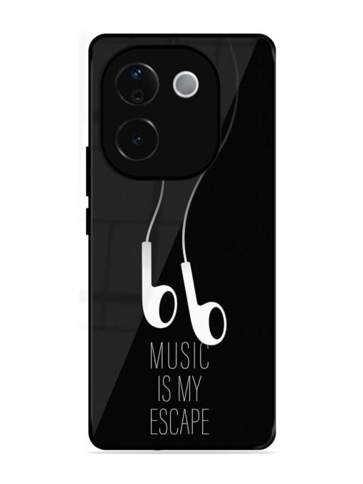 Music Is My Escape Glossy Metal Phone Cover for Iqoo Z9S Pro (5G)