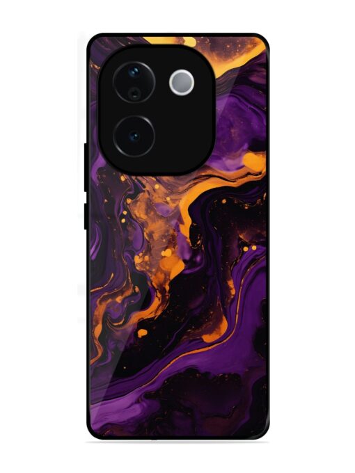 Painting Of A Purple Glossy Metal Phone Cover for Iqoo Z9S Pro (5G)