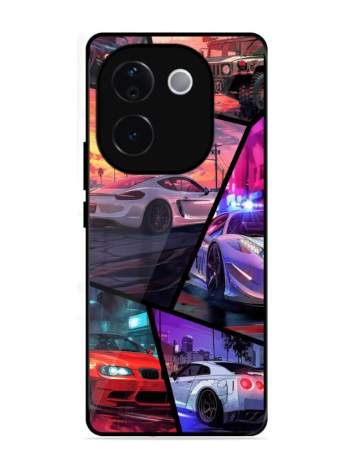 Ride In Pixels Glossy Metal Phone Cover for Iqoo Z9S Pro (5G)