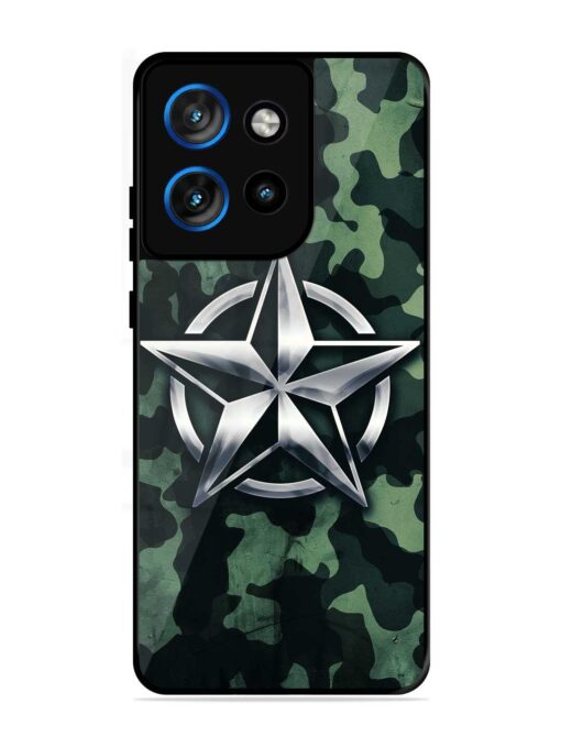 Indian Army Star Design Glossy Metal Phone Cover for Motorola Moto Edge 50 Neo (5G)