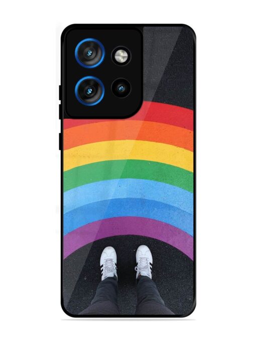 Legs Rainbow Glossy Metal TPU Phone Cover for Motorola Moto Edge 50 Neo (5G)