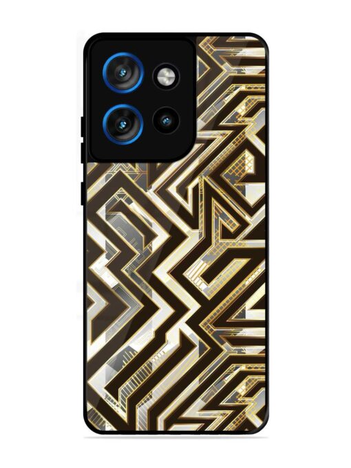 Technology Geometric Seamless Glossy Metal Phone Cover for Motorola Moto Edge 50 Neo (5G)