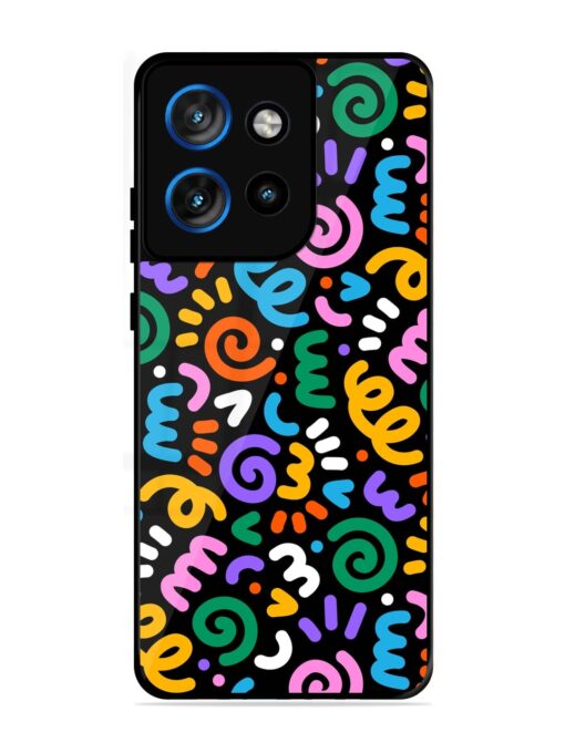 Colorful Seamless Vector Glossy Metal Phone Cover for Motorola Moto Edge 50 Neo (5G)