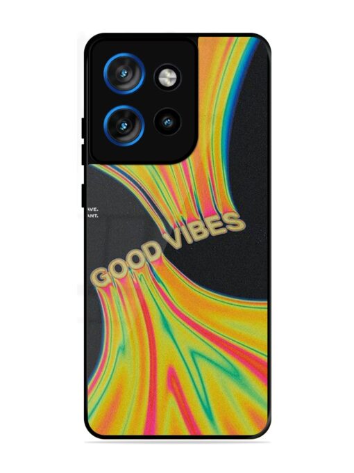 Good Vibes Glossy Metal Phone Cover for Motorola Moto Edge 50 Neo (5G)