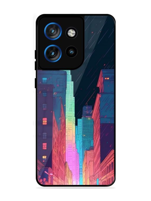 Minimal City Art Glossy Metal Phone Cover for Motorola Moto Edge 50 Neo (5G)