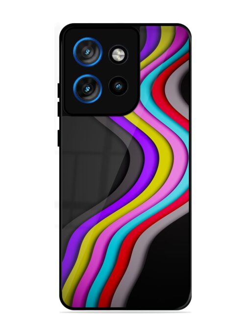 Liquid Blue Abstract Glossy Metal Phone Cover for Motorola Moto Edge 50 Neo (5G)