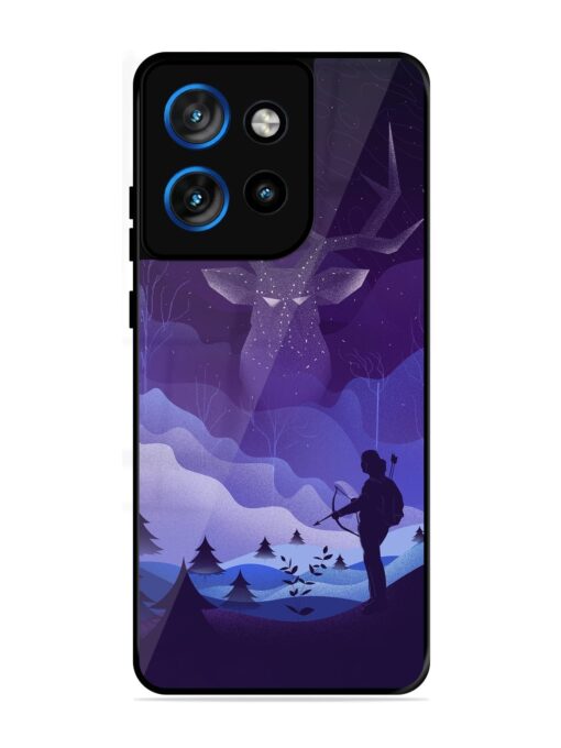 Deer Forest River Glossy Metal Phone Cover for Motorola Moto Edge 50 Neo (5G)