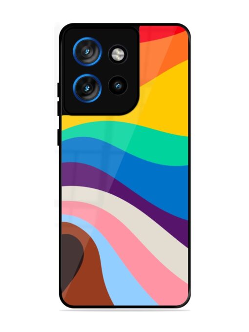 Minimal Pride Art Glossy Metal Phone Cover for Motorola Moto Edge 50 Neo (5G)