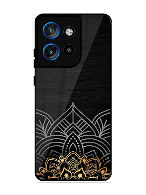 Decorative Golden Pattern Glossy Metal Phone Cover for Motorola Moto Edge 50 Neo (5G)