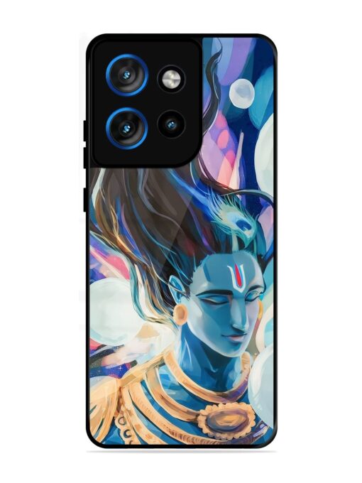 Bhagwan Sri Krishna Glossy Metal Phone Cover for Motorola Moto Edge 50 Neo (5G)