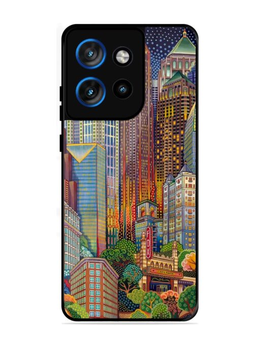 Cityscapes Art Glossy Metal Phone Cover for Motorola Moto Edge 50 Neo (5G) Zapvi