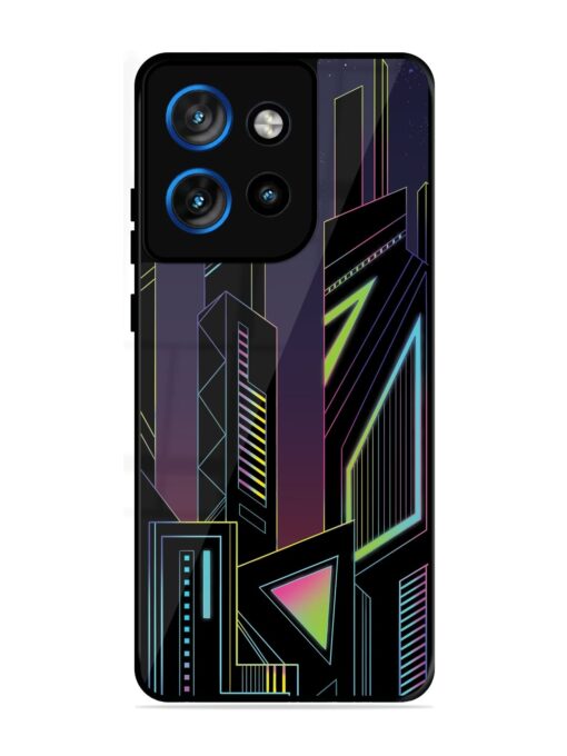 Neon Dreamscape Glossy Metal Phone Cover for Motorola Moto Edge 50 Neo (5G)