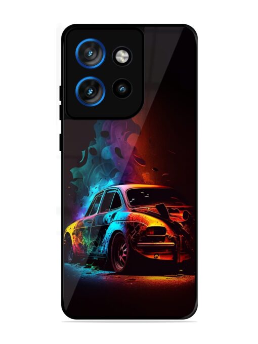 High Classic Car Art Glossy Metal Phone Cover for Motorola Moto Edge 50 Neo (5G)