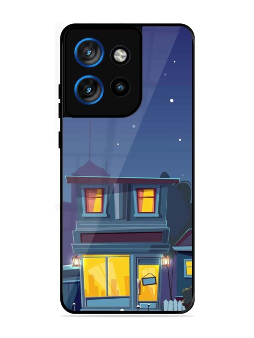 Vector Night House Glossy Metal Phone Cover for Motorola Moto Edge 50 Neo (5G)