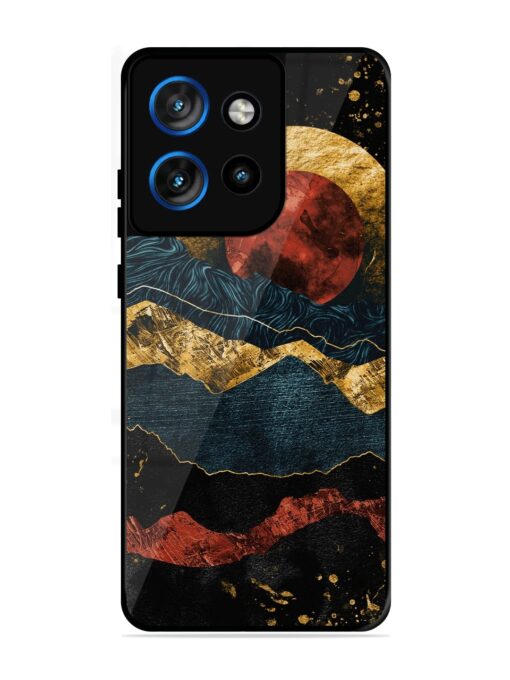 Gold Painting View Glossy Metal Phone Cover for Motorola Moto Edge 50 Neo (5G)