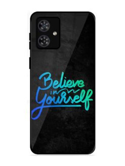Believe In Yourself Glossy Metal Phone Cover for Motorola Moto G54 (5G)