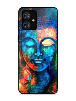 Buddha Painting Glossy Metal Phone Cover for Motorola Moto G54 (5G)
