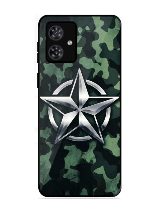 Indian Army Star Design Glossy Metal Phone Cover for Motorola Moto G54 (5G) Zapvi