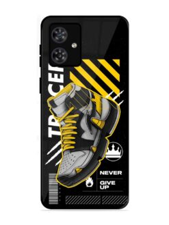 Shoe Background Glossy Metal Phone Cover for Motorola Moto G54 (5G)