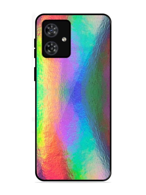 Colorful Holographic Background Glossy Metal TPU Phone Cover for Motorola Moto G54 (5G)