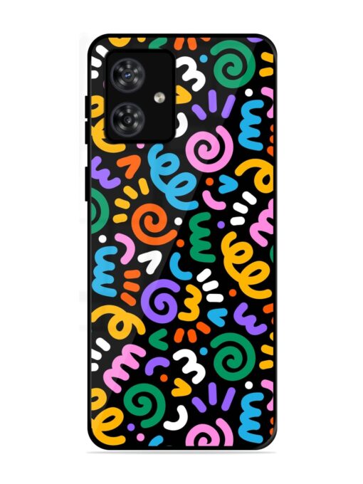 Colorful Seamless Vector Glossy Metal Phone Cover for Motorola Moto G54 (5G)