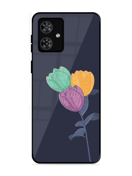 Flower Vector Glossy Metal Phone Cover for Motorola Moto G54 (5G) Zapvi