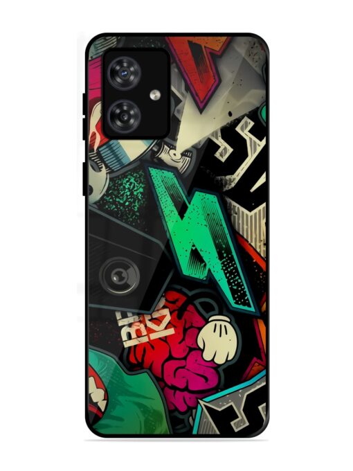 Graffiti Art Glossy Metal Phone Cover for Motorola Moto G54 (5G)