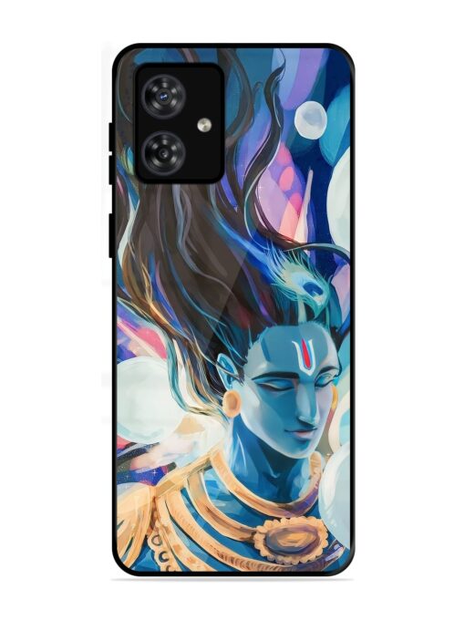 Bhagwan Sri Krishna Glossy Metal Phone Cover for Motorola Moto G54 (5G) Zapvi