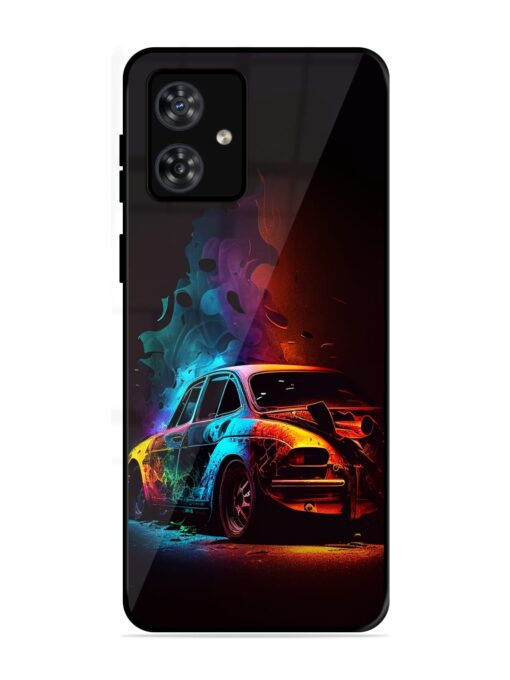 High Classic Car Art Glossy Metal Phone Cover for Motorola Moto G54 (5G)