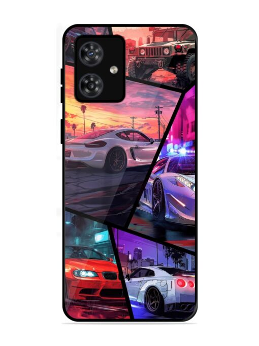 Ride In Pixels Glossy Metal Phone Cover for Motorola Moto G54 (5G) Zapvi