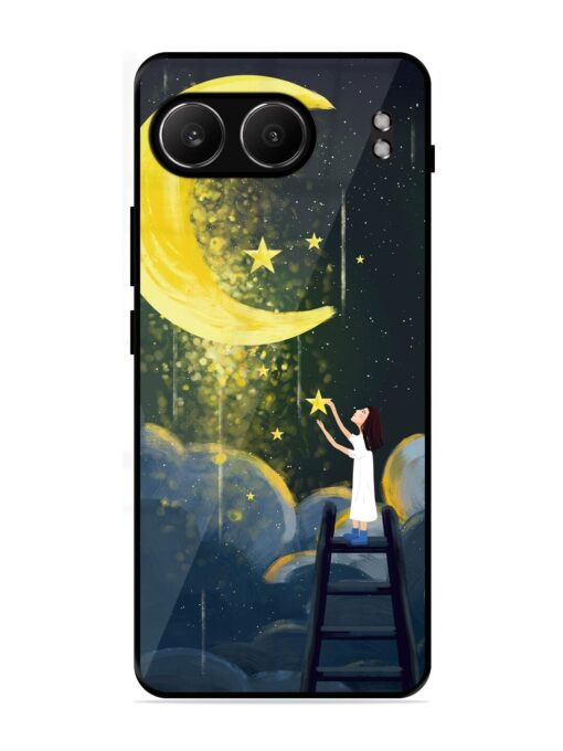 Moonlight Healing Night Illustration Glossy Metal TPU Phone Cover for Oneplus Nord 4 (5G)