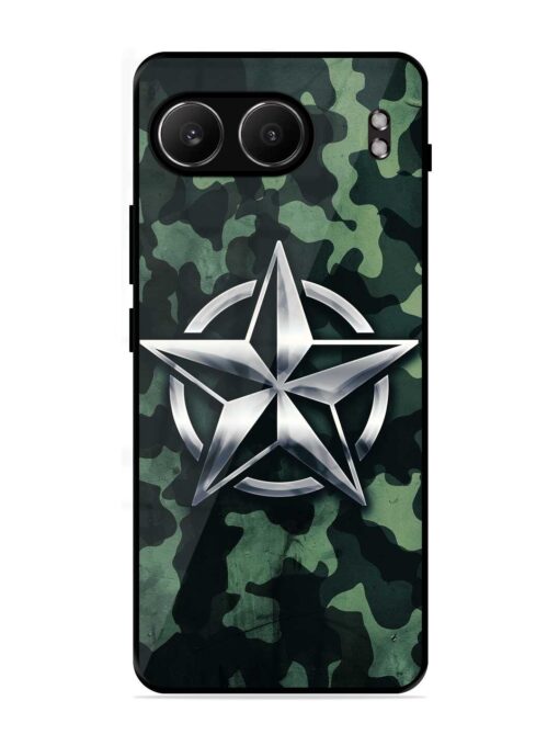 Indian Army Star Design Glossy Metal Phone Cover for Oneplus Nord 4 (5G)