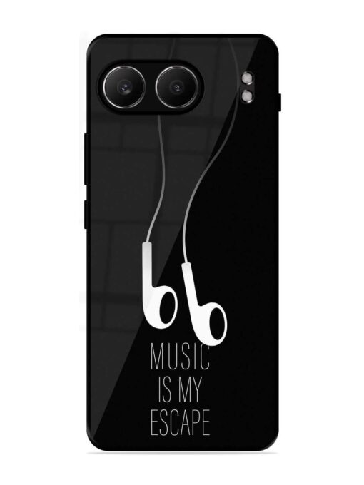 Music Is My Escape Glossy Metal Phone Cover for Oneplus Nord 4 (5G)