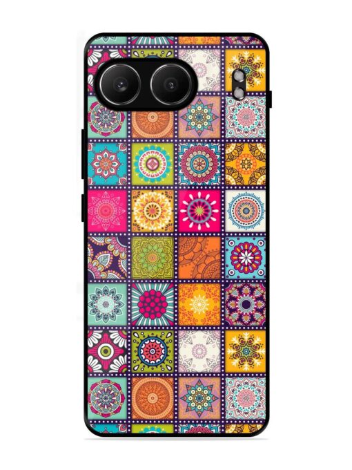 Seamless Pattern Vintage Glossy Metal Phone Cover for Oneplus Nord 4 (5G)