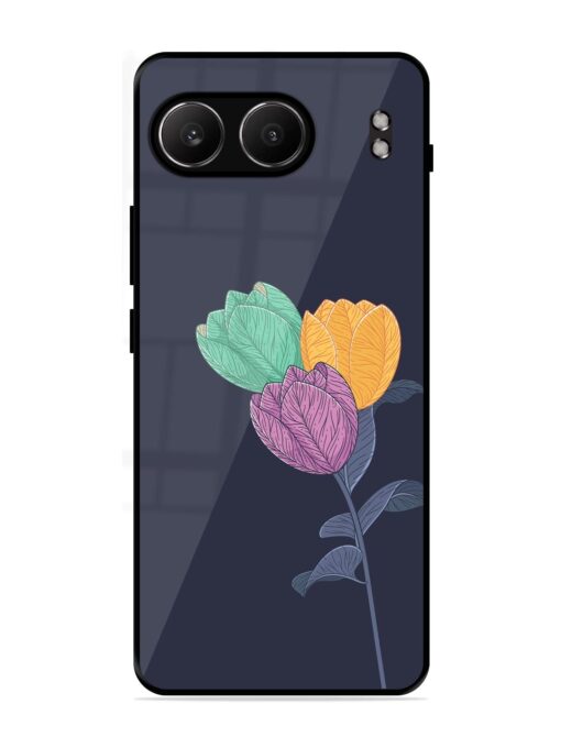 Flower Vector Glossy Metal Phone Cover for Oneplus Nord 4 (5G)