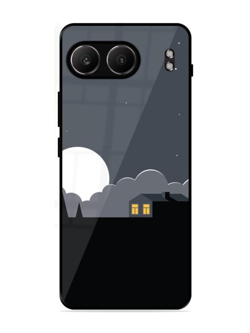 Full Moon Vector Art Glossy Metal Phone Cover for Oneplus Nord 4 (5G)