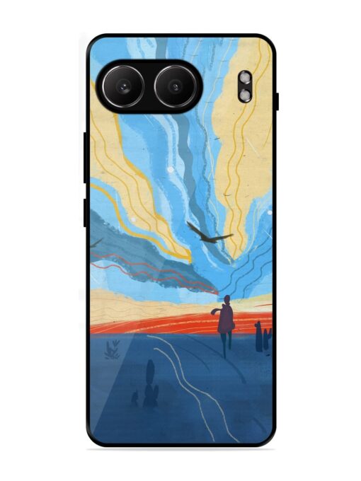 Minimal Abstract Landscape Glossy Metal Phone Cover for Oneplus Nord 4 (5G)