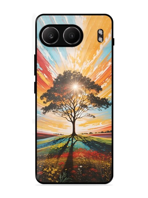 Abstract Tree Colorful Art Glossy Metal Phone Cover for Oneplus Nord 4 (5G)