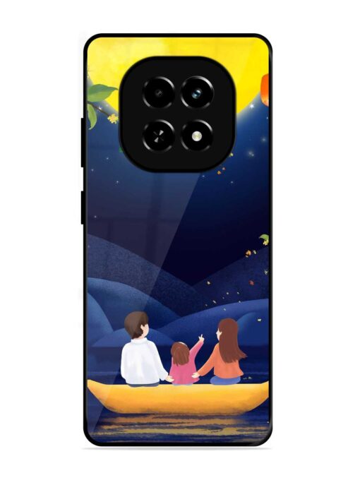 Happy Family And Beautiful View Glossy Metal Phone Cover for Realme C63 (5G)