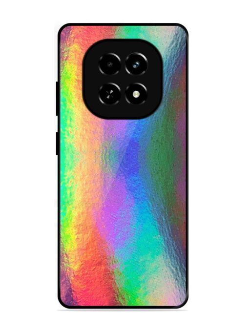 Colorful Holographic Background Glossy Metal TPU Phone Cover for Realme C63 (5G)